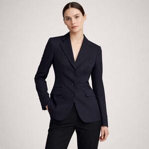 United Colors of Benetton Navy Pinstripe Tailored Blazer 38 IT/ US 2 | NWOT